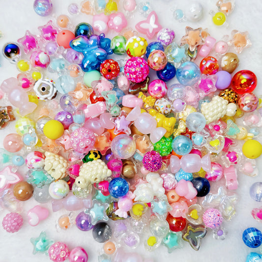 Acrylic Beads Lucky Bag – Perfect for Keychains, Beadable Pens, and Badge Holders