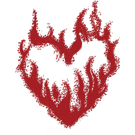 Burning Love Temporary Tattoo – Ignite Your Passion in Color