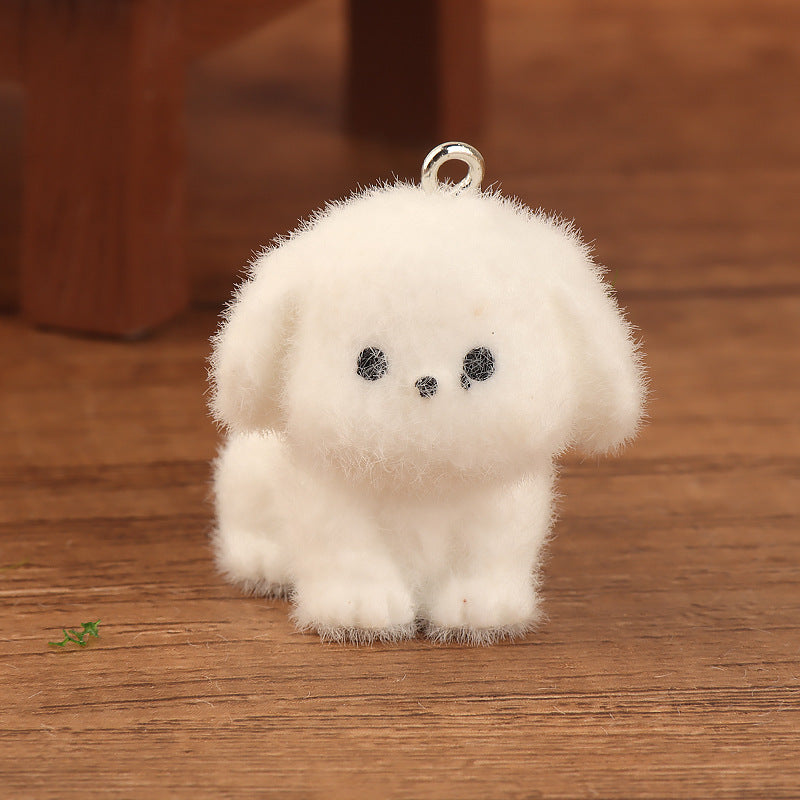 【Wish+Match+Bingo】Mini 3D Fluffy Dog Charm – Perfect for Keychains, Backpacks & Phones