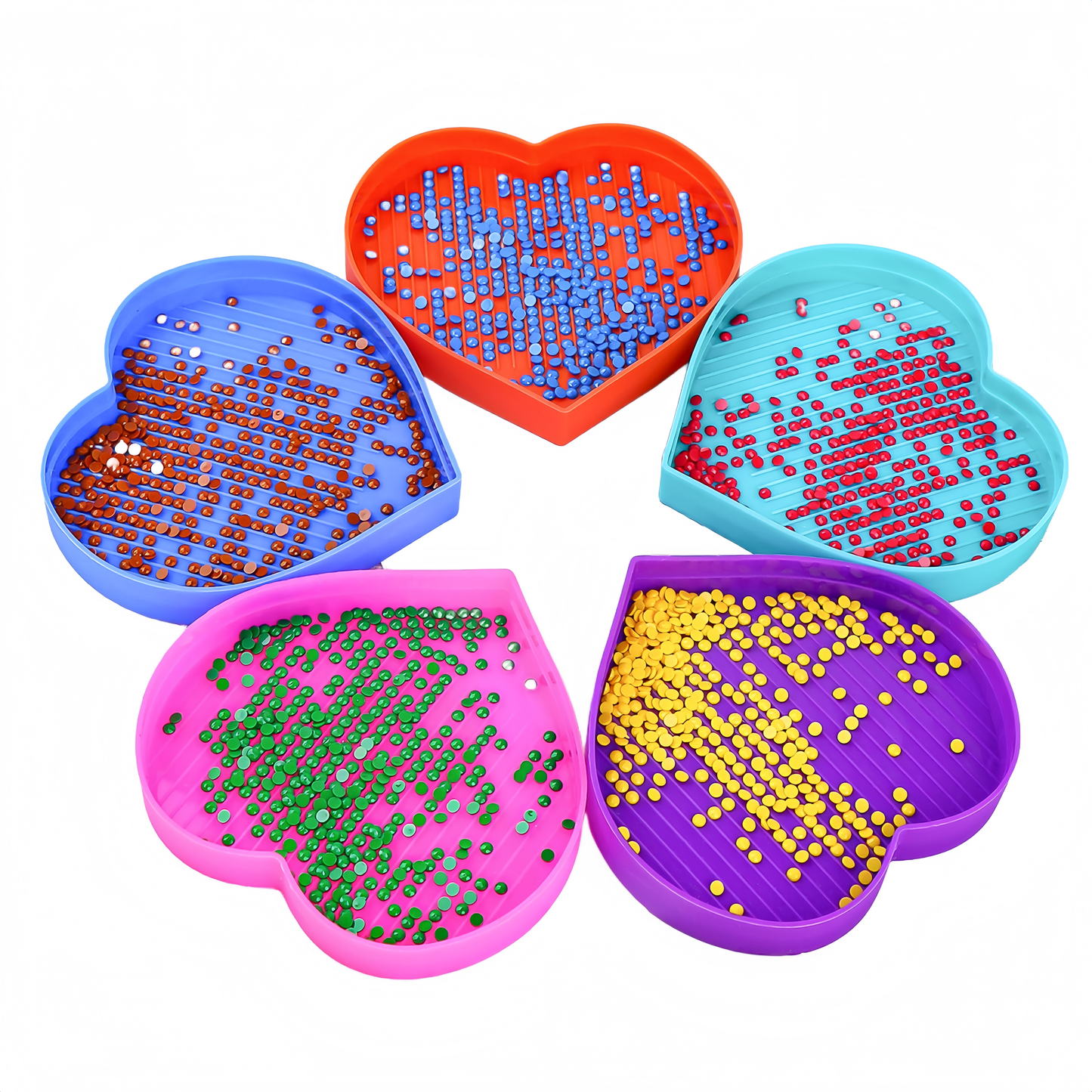 Heart Rhinestone Tray - 3 Pack